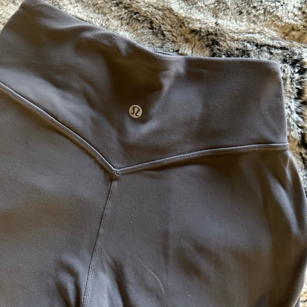 Lulu lemon leggings, cuffed ankles, slightly wide near leg. Size 0.